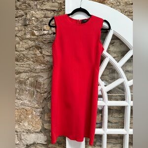 Women’s Theory Red Sleeveless Sheath Mini Dress